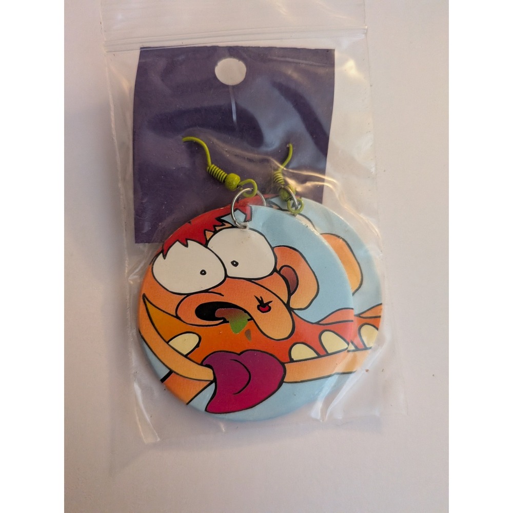 Handmade Ahhh Real Monsters Krumm Drop Earrings 90s Nickelodeon Cartoon Jewelry